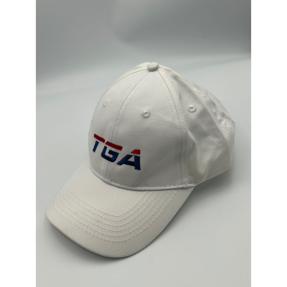 Port & Company Youth TGA Logo Baseball Cap White Adjustable Hat